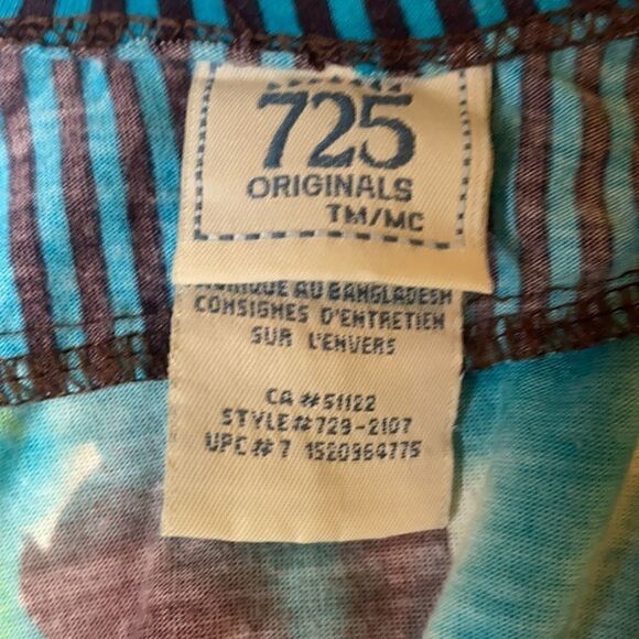 725 Originals Turquoise Floral Top - Picture 4 of 5